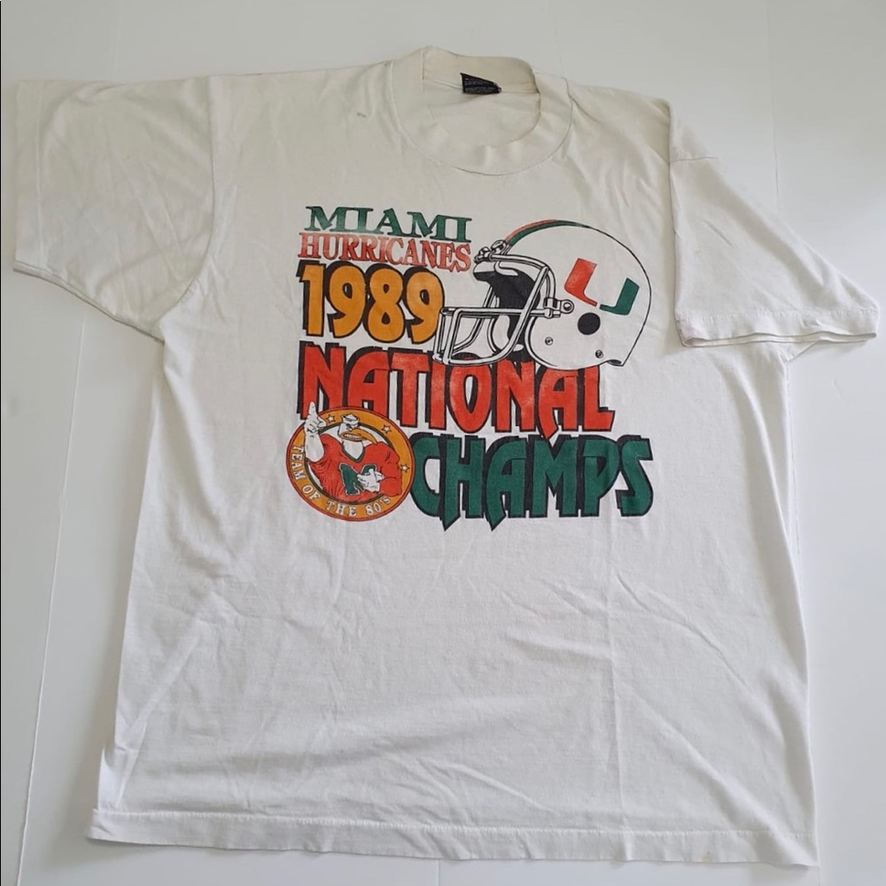 Vintage Single Stitched 1989 Miami Hurricanes